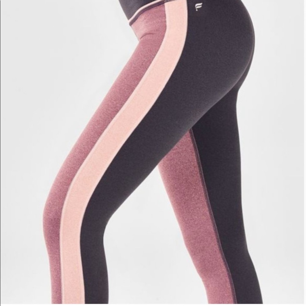 Fabletics Colorblock Heather Pink Leggings